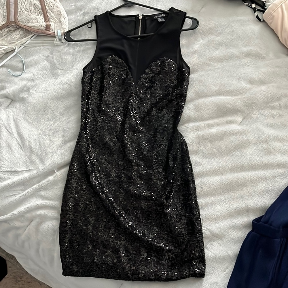 Forever 21 Black Sequin Dress
